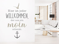 Wandtattoo Willkommen Moin