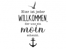 Wandtattoo Willkommen Moin Motivansicht