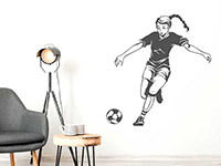 Wandtattoo Frauen Fußball