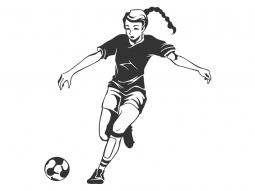 Wandtattoo Frauen Fußball Motivansicht