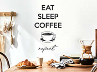 Wandtattoo Eat Sleep Coffee Repeat