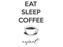 Wandtattoo Eat Sleep Coffee Repeat Motivansicht