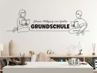 Wandtattoo Grundschule mit Wunschname