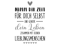 Wandtattoo Nimm dir Zeit für dich selbst Motivansicht