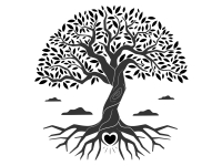 Wandtattoo Lebensbaum mit Herz Motivansicht