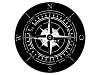 Wandtattoo Vintage Kompass Motivansicht