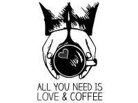 Wandtattoo Coffee Love Motivansicht