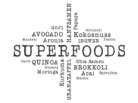 Wandtattoo Wortwolke Superfoods Motivansicht