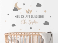 Wandtattoo Hier schläft Prinzessin Wunschname