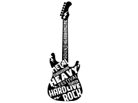 Wandtattoo Rockgitarre Motivansicht