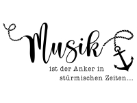 Wandtattoo Musik ist der Anker Motivansicht