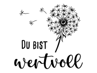 Wandtattoo Du bist wertvoll Motivansicht