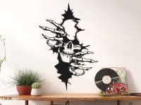 Wandtattoo Skelett in der Wand