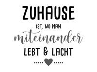 Wandtattoo Zuhause miteinander Motivansicht