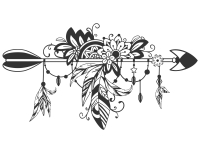 Wandtattoo Boho Pfeil Motivansicht