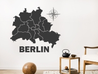 Wandtattoo Berlin Karte