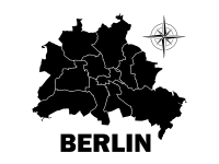 Wandtattoo Berlin Karte Motivansicht