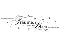 Wandtattoo Brenne für deine Träume Motivansicht