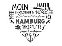 Wandtattoo Hamburg Herz Motivansicht