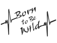 Wandtattoo Born to be wild Motivansicht