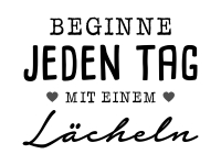 Wandtattoo Mit einem Lächeln Motivansicht