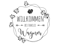 Wandtattoo Floraler Kranz mit Familienname Motivansicht