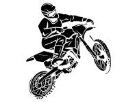 Wandtattoo Motocross Motivansicht