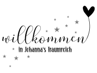 Wandtattoo Willkommen Traumreich mit Wunschname Motivansicht