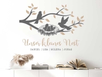 Wandtattoo Unser kleines Nest