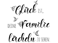 Wandtattoo Deine Familie lächeln sehen Motivansicht