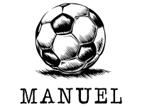 Wandtattoo Cooler Fussball mit Name Motivansicht