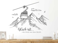 Wandtattoo Der Blick aus dem Skilift