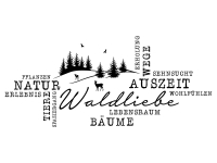 Wandtattoo Waldliebe Motivansicht