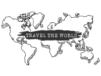 Wandtattoo Travel the world Motivansicht