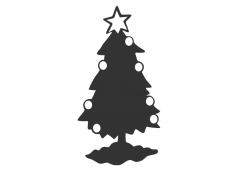 Wandtattoo Tafelfolie Weihnachtsbaum Motivansicht