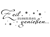 Wandtattoo Zeit zusammen genießen Motivansicht