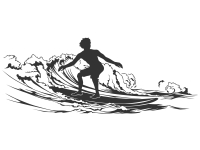 Wandtattoo Surfer Motivansicht