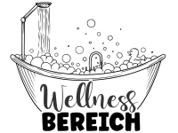 Wandtattoo Wellnessbereich mit Badewanne Motivansicht