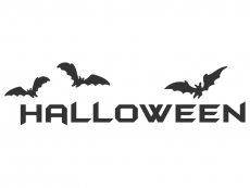 Wandtattoo Halloween Schriftzug Motivansicht