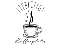 Wandtattoo Lieblings Kaffeeplatz Motivansicht