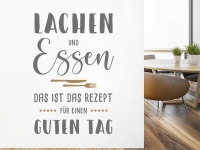 Wandtattoo Lachen und Essen