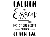 Wandtattoo Lachen und Essen Motivansicht