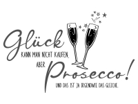 Wandtattoo Glück ist Prosecco Motivansicht