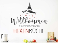 Wandtattoo Willkommen Hexenküche