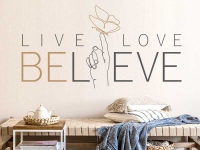 Wandtattoo Live Love Believe