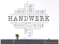 Wandtattoo Wortwolke Handwerk