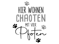 Wandtattoo Hier wohnen Chaoten Motivansicht