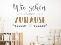 Wandtattoo Wie schön zuhause