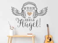 Wandtattoo Musik verleiht Flügel