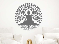 Wandtattoo Buddha Lebensbaum